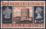 Obrázek k výrobku 51652 - 1969, Guernsey, 0020, Výplatní známka: Pohledy a znaky - Brána Martello, král Jan ⊙