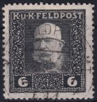 Obrázek k výrobku 51692 - 1915/1917, Rakousko-uherská polní pošta (Všeobecné vydání), 23A, Výplatní známka: Císař František Josef I. ⊙