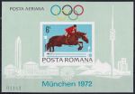 Obrázek k výrobku 52253 - 1972, Rumunsko, A093, Letecké: Letní olympijské hry, Mnichov (I) - Běžec s olympijským ohněm před mapou Rumunska ✶✶