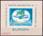 Obrázek k výrobku 52307 - 1977, Rumunsko, A143, Letecký: Konference o bezpečnosti a spolupráci v Evropě (KBSE), Bělehrad - Boeing 707, letiště ✶✶