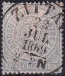 Obrázek k výrobku 52445 - 1869, Severoněmecký spolek, 16, Výplatní známka pro Severoněmecký spolek v tolarové měně ⊙ 