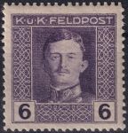 Obrázek k výrobku 53472 - 1917/1918, Rakousko-uherská polní pošta (Všeobecné vydání), 56A, Výplatní známka: Císař Karel I. ✶