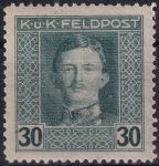 Obrázek k výrobku 53482 - 1917/1918, Rakousko-uherská polní pošta (Všeobecné vydání), 62A, Výplatní známka: Císař Karel I. ✶