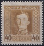Obrázek k výrobku 53484 - 1917/1918, Rakousko-uherská polní pošta (Všeobecné vydání), 63A, Výplatní známka: Císař Karel I. ✶