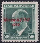 Obrázek k výrobku 53525 - 1939, Slovenský stát, 008IIVV, Výplatní známka: Dr. E. Beneš ✶✶