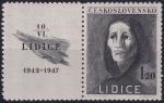 Obrázek k výrobku 53641 - 1947, ČSR II, 0453KL, 5. výročí vyhlazení Lidic ✶✶ o L