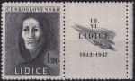 Obrázek k výrobku 53642 - 1947, ČSR II, 0453KL, 5. výročí vyhlazení Lidic ✶✶ o L