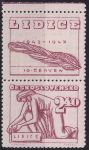 Obrázek k výrobku 53647 - 1947, ČSR II, 0454KP, 5. výročí vyhlazení Lidic: Trpící žena ✶✶ o P