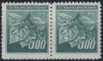 Obrázek k výrobku 54007 - 1945, ČSR II, 0380VV, Výplatní známka: Lipová ratolest ✶✶ ⊟