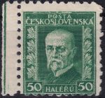 Obrázek k výrobku 54043 - 1926, ČSR I, 0206, Výplatní známka: 75. narozeniny T. G. Masaryka (pozměněná kresba) ✶ o H
