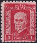 Obrázek k výrobku 54050 - 1927, ČSR I, 0208, Výplatní známka: 75. narozeniny T. G. Masaryka (pozměněná kresba) ✶