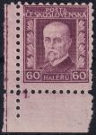 Obrázek k výrobku 54064 - 1926, ČSR I, 0206DČ, Výplatní známka: 75. narozeniny T. G. Masaryka (pozměněná kresba) ✶ L D