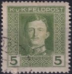 Obrázek k výrobku 54365 - 1917/1918, Rakousko-uherská polní pošta (Všeobecné vydání), 56A, Výplatní známka: Císař Karel I. ⊙