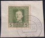 Obrázek k výrobku 54367 - 1917/1918, Rakousko-uherská polní pošta (Všeobecné vydání), 55A, Výplatní známka: Císař Karel I. ⊡
