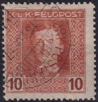 Obrázek k výrobku 54372 - 1917/1918, Rakousko-uherská polní pošta (Všeobecné vydání), 58A, Výplatní známka: Císař Karel I. ⊙
