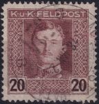 Obrázek k výrobku 54388 - 1917/1918, Rakousko-uherská polní pošta (Všeobecné vydání), 61A, Výplatní známka: Císař Karel I. ⊙