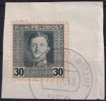 Obrázek k výrobku 54402 - 1917/1918, Rakousko-uherská polní pošta (Všeobecné vydání), 62A, Výplatní známka: Císař Karel I. ⊡