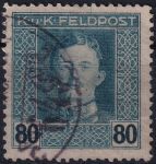 Obrázek k výrobku 54416 - 1917/1918, Rakousko-uherská polní pošta (Všeobecné vydání), 67A, Výplatní známka: Císař Karel I. ⊙