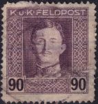 Obrázek k výrobku 54421 - 1917/1918, Rakousko-uherská polní pošta (Všeobecné vydání), 68A, Výplatní známka: Císař Karel I. ⊙