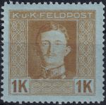 Obrázek k výrobku 54440 - 1918, Rakousko-uherská polní pošta (Všeobecné vydání), XIII, Výplatní známka: Císař Karel I. ✶✶