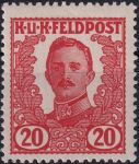 Obrázek k výrobku 54444 - 1918, Rakousko-uherská polní pošta (Všeobecné vydání), V, Výplatní známka: Císař Karel I. ✶