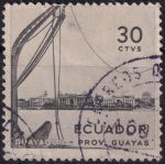 Obrázek k výrobku 54551 - 1955, Ekvádor, 0882, Výplatní známka: Zemské motivy - Přístav v Guayaquilu ⊙