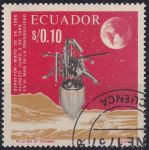 Obrázek k výrobku 54571 - 1966, Ekvádor, 1292, Italské úspěchy ve výzkumu vesmíru: Italský výzkumný satelit \"San Marco\" ⊙