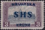 Obrázek k výrobku 54762 - 1918, Jugoslávie (vydání pro Chorvatsko), 0080, Známky Maďarska s přetiskem: Na kresbě Parlament 1917/20 ✶
