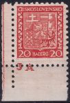 Obrázek k výrobku 54773 - 1929, ČSR I, 0250DČVV, Výplatní známka: Státní znak ✶✶ L D