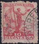 Obrázek k výrobku 54799 - 1919, Jugoslávie (vydání pro Chorvatsko), 0091A, Výplatní známka: Námořník s vlajkou a sokolem ✶