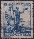 Obrázek k výrobku 54804 - 1919, Jugoslávie (vydání pro Chorvatsko), 0092A, Výplatní známka: Námořník s vlajkou a sokolem ⊙