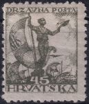 Obrázek k výrobku 54805 - 1919, Jugoslávie (vydání pro Chorvatsko), 0093A, Výplatní známka: Námořník s vlajkou a sokolem ✶
