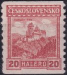 Obrázek k výrobku 54956 - 1928, ČSR I, 0216A, Výplatní známka: Hrady, krajiny, města - Karlštejn ✶