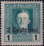 Obrázek k výrobku 55006 - 1918, Rakousko-uherská polní pošta (vydání pro Itálii), 01, Výplatní známka ✶✶