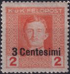Obrázek k výrobku 55008 - 1918, Rakousko-uherská polní pošta (vydání pro Itálii), 01, Výplatní známka ✶