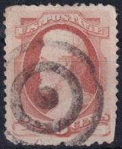 1870, USA, 0039IIxb, Výplatní známka: Prezidenti a politici - Abraham Lincoln ⊙