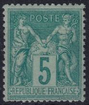 1876, Francie, 0059IIb, Výplatní známka: Alegorie ✶