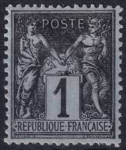 1877, Francie, 0068, Výplatní známka: Alegorie ✶