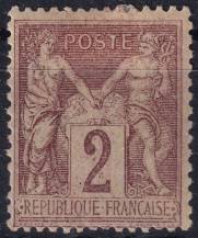 1877, Francie, 0069, Výplatní známka: Alegorie ✶