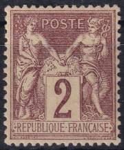 1877, Francie, 0069, Výplatní známka: Alegorie ✶✶