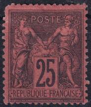 1878, Francie, 0074, Výplatní známka: Alegorie (✶)