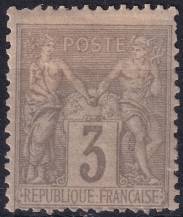 1880, Francie, 0077, Výplatní známka: Alegorie ✶