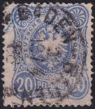 1880, Německá říše, 042a, Výplatní známka: Říšský orel v oválu ⊙  