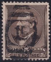 1882, USA, 0051c, Výplatní známka: Prezidenti - James A. Garfield ⊙