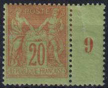 1884, Francie, 0079, Výplatní známka: Alegorie ✶ KP č