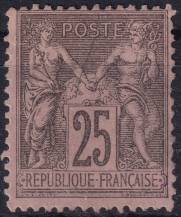 1886, Francie, 0080, Výplatní známka: Alegorie (✶)