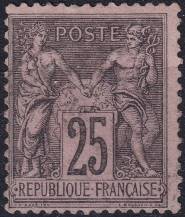 1886, Francie, 0080, Výplatní známka: Alegorie (✶)