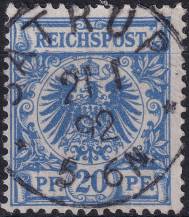 1889/1891, Německá říše, 048aa, Výplatní známka: Říšský orel v kruhu ⊙