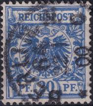 1889, Německá říše, 048d, Výplatní známka: Říšský orel v kruhu ⊙