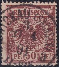 1890/1900, Německá říše, 050d, Výplatní známka: Říšský orel v kruhu ⊙  